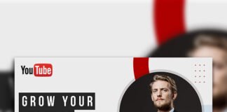 Free YouTube Ad Mockup PSD Template