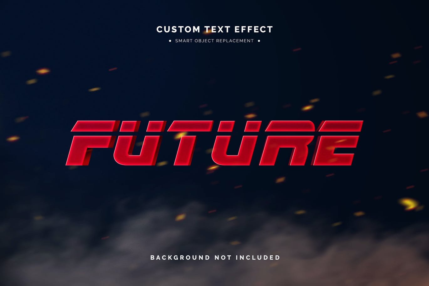 Futuristic 3D Text Effect Mockup