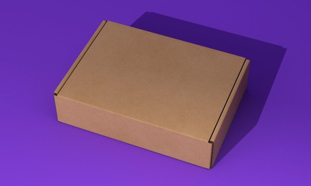 Packaging box concept mock-up Free Psd