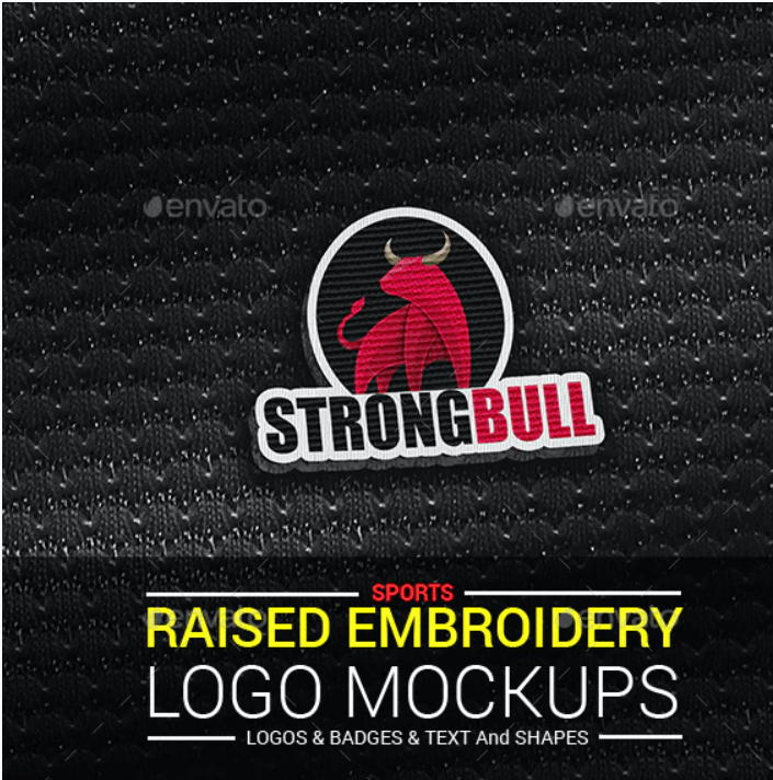 Raised Embroidery Logo Mockups - Sports