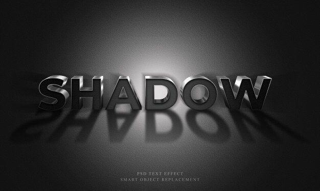 Shadow text effect Premium Psd