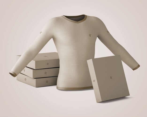 Shirt and box mockup Free Psd (1)