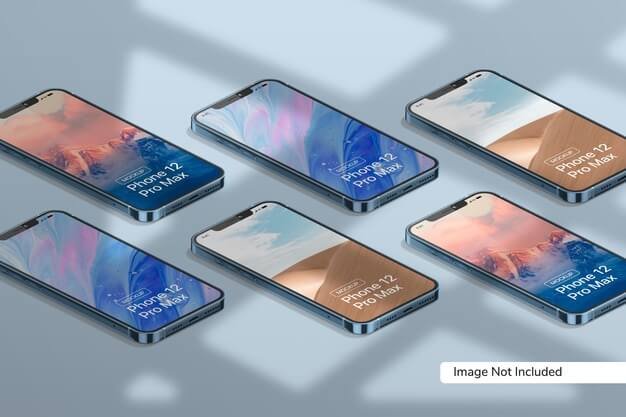 Smartphone 12 pro max mockup Free Psd