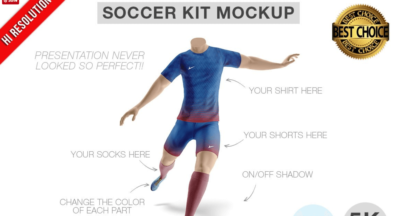 Soccer Team Kit Mockup