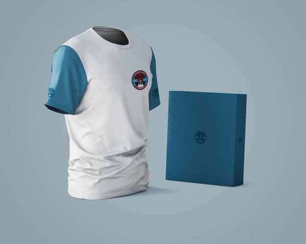 Sports shirt mockup with brand logo Free Psd (1)