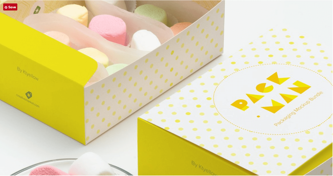 Premium PSD | Cake box mockup