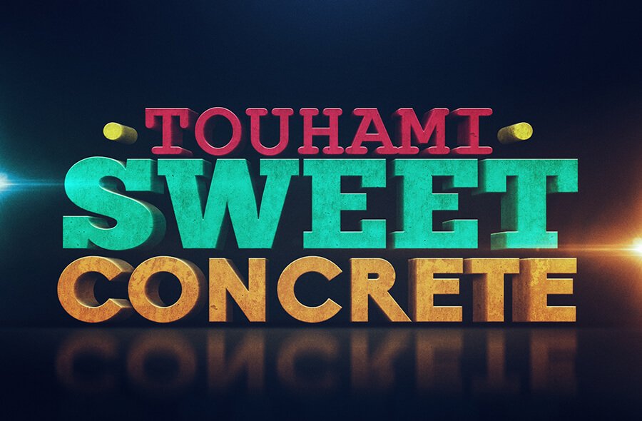 Sweet Concrete 3D Text Mockup