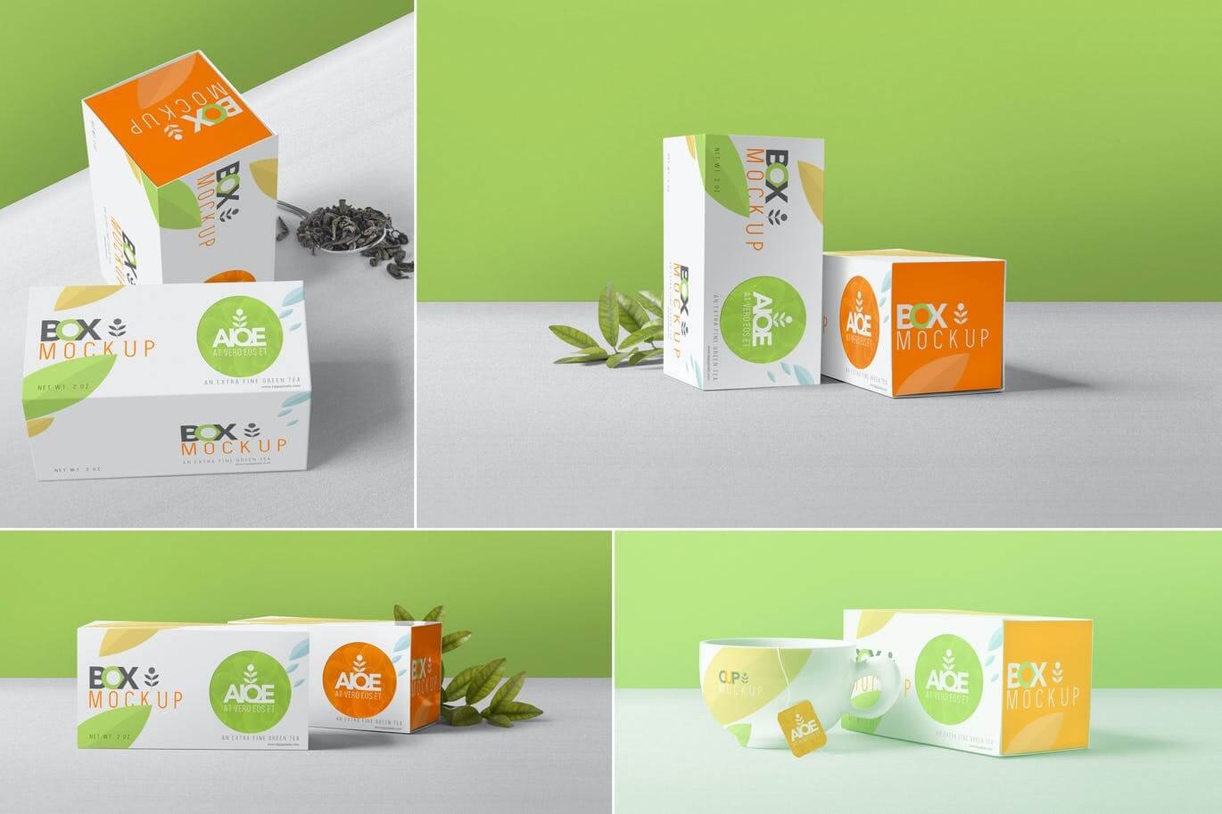 Tea Packaging Box Mockups