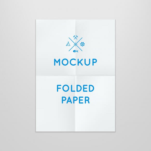 Template of folded poster Free Vector
