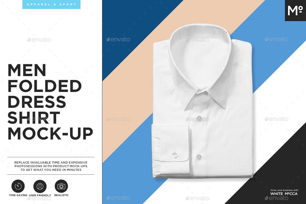 The Men Folded Dress Shirt Mock-up