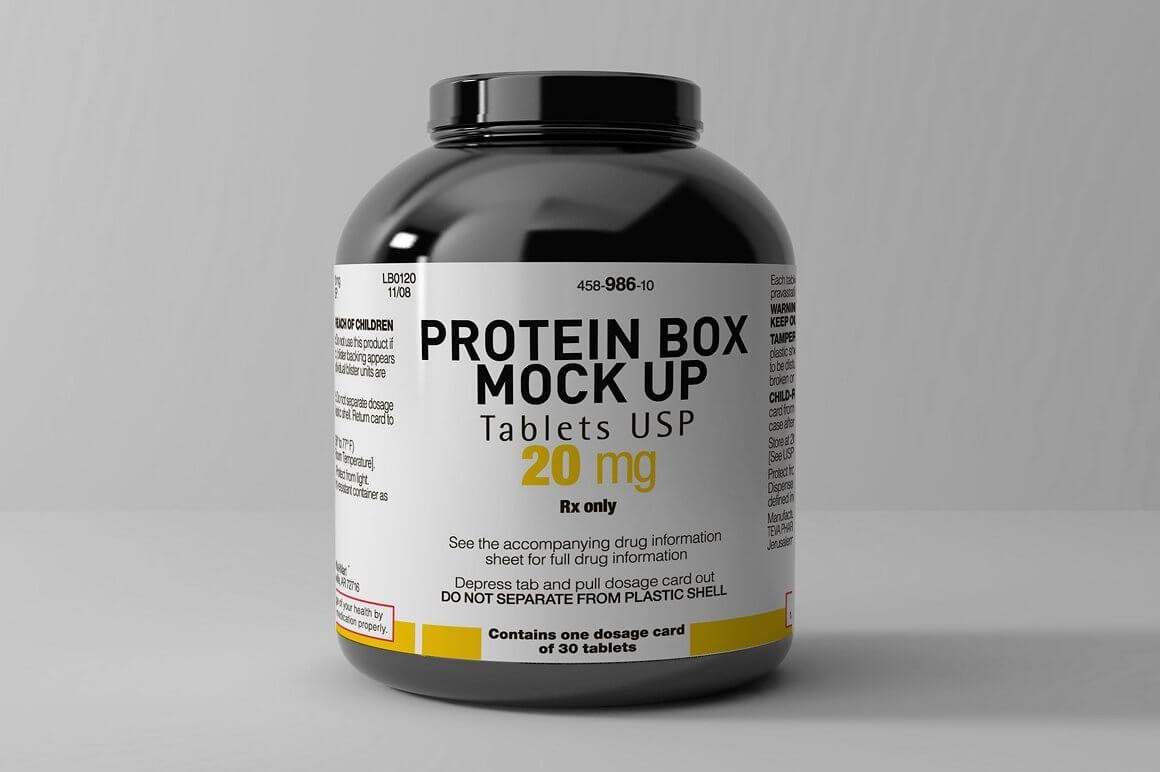 2 Whey Protein Canister Mock Up