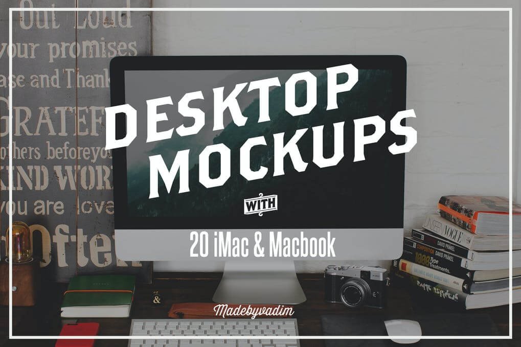 20 iMac & Macbook screen mockups