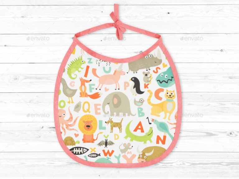 22+Cute Bib Mockup PSD Templates idea For Baby Clothing