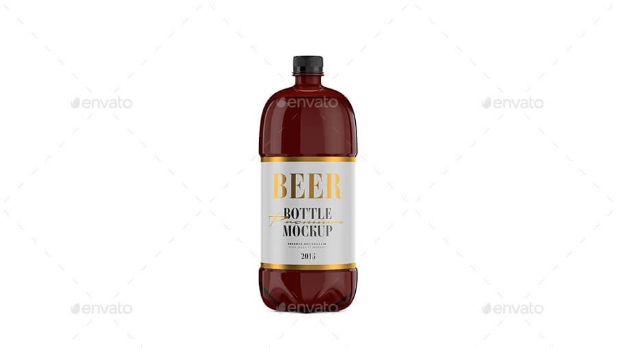 Beer Bottle - Amber PET - Mockup