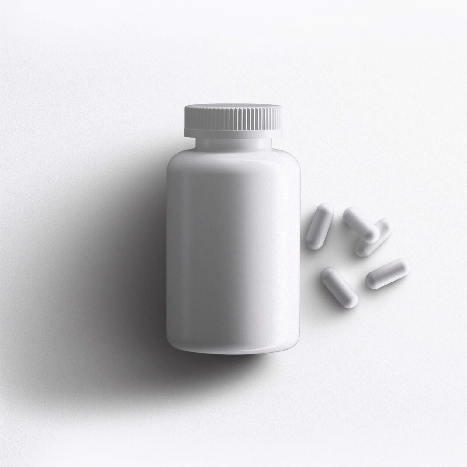 Free Capsule Bottle Mockup PSD Template - Mockup Den