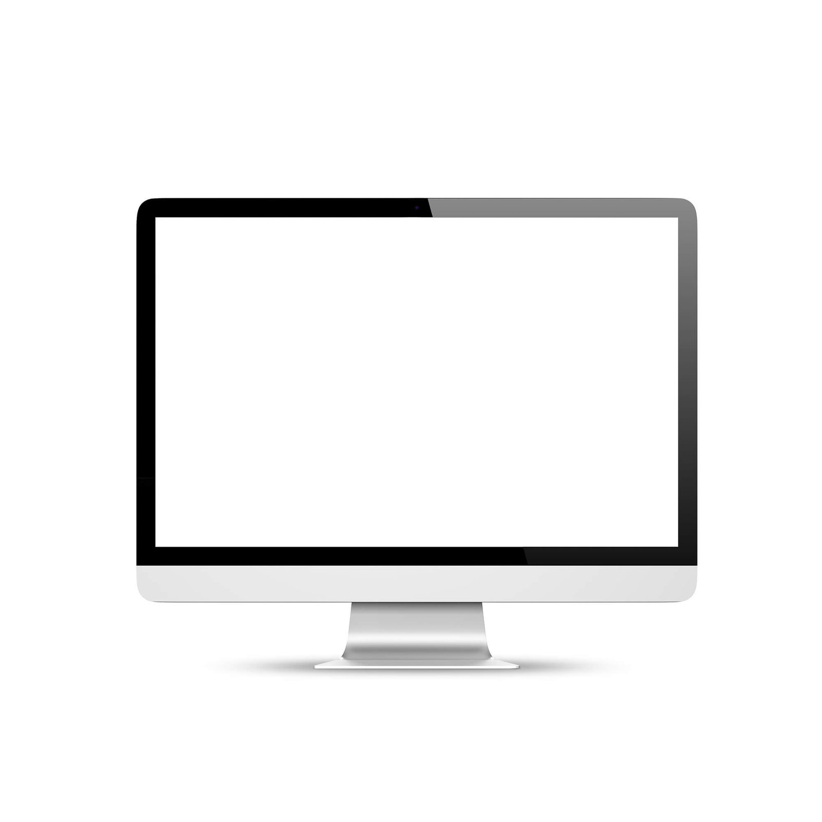 Blank Free Desktop Screen Mockup PSD Template