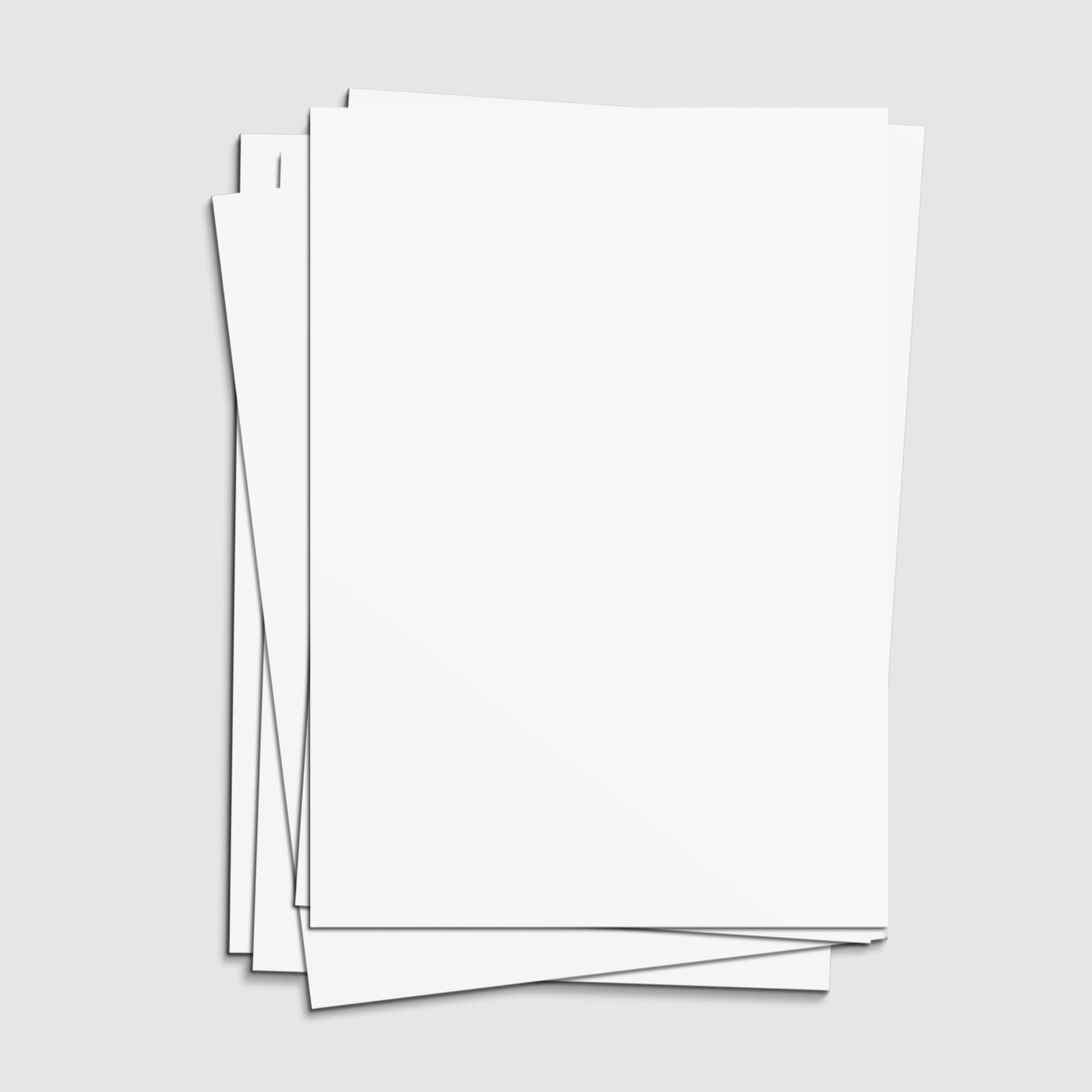 Blank Free Sheet Of Paper Mockup PSD Template