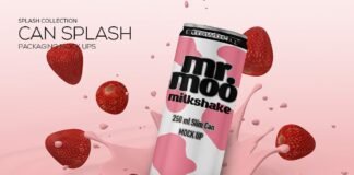 Can Splash Packaging Mock Up