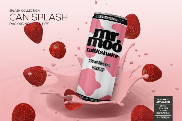20+ Best Milkshake Mockup Packaging PSD Templates