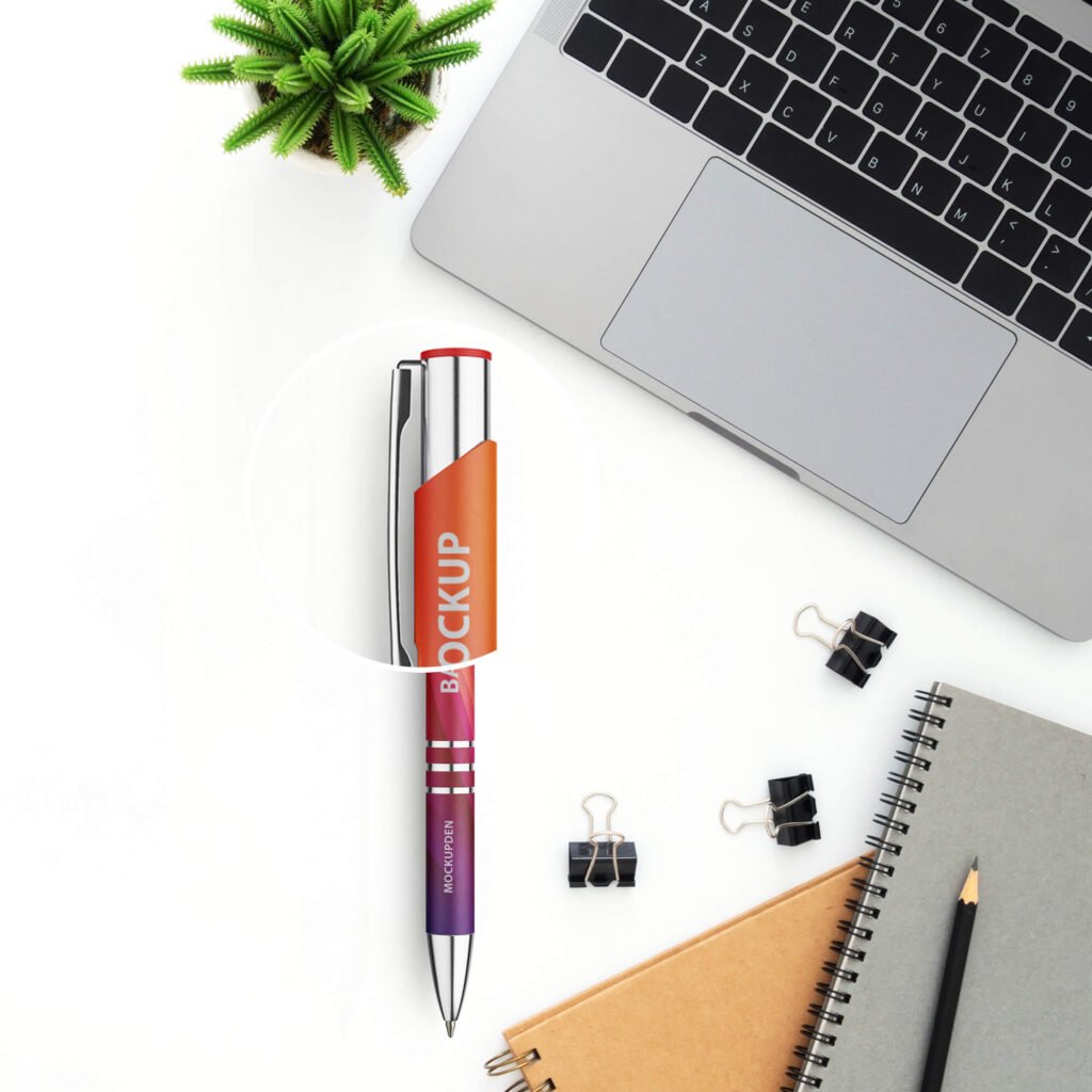 Free Ball pen Mockup PSD Template - Mockup Den