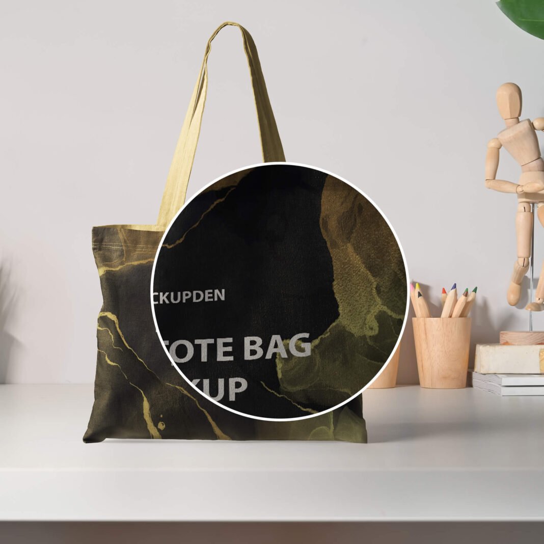 Free Black Tote Bag Mockup PSD Template - Mockup Den