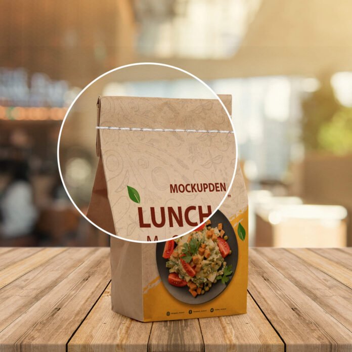 Download Free Lunch Bag Mockup PSD Template - Mockup Den