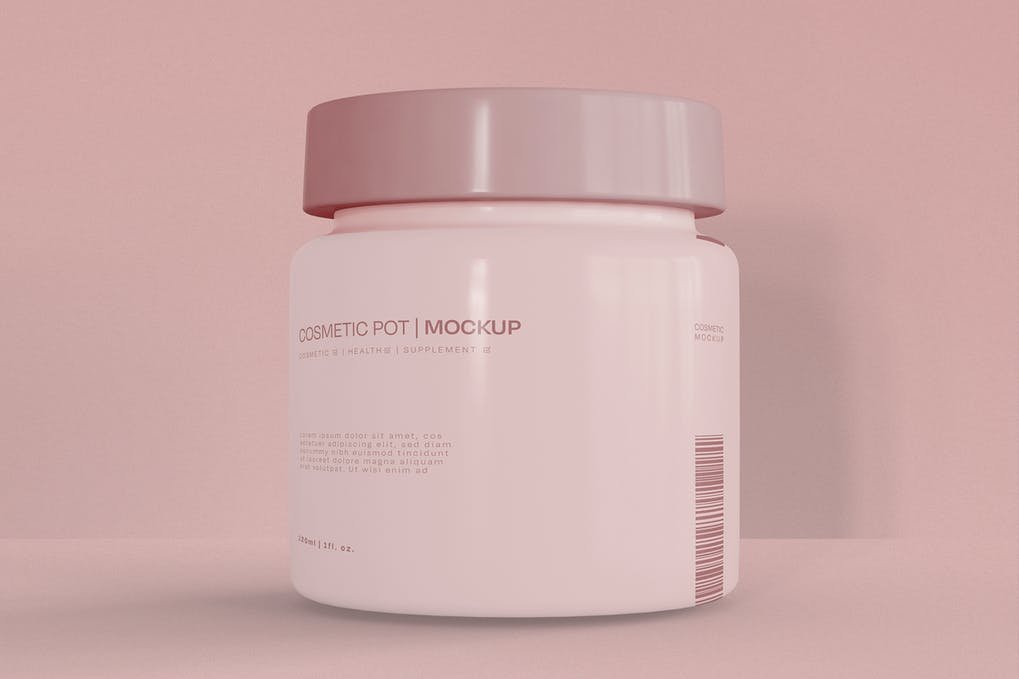 Cream Container Mockup