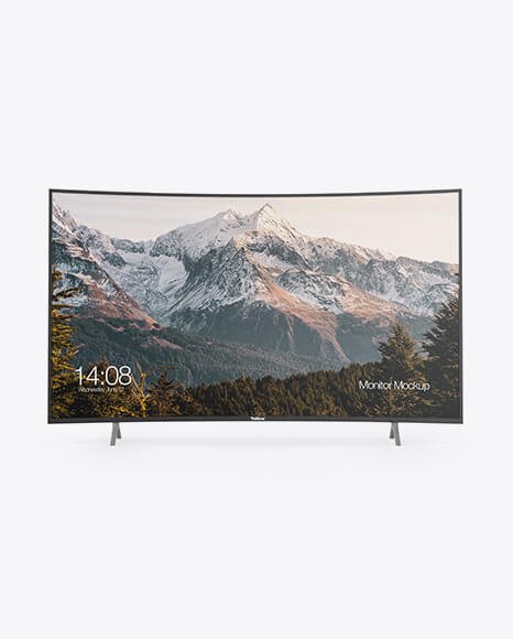 Curved TV Mockup