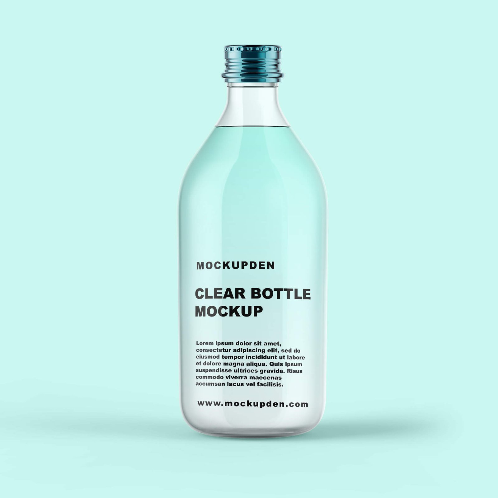 Design Free Clear Bottle Mockup PSD Template