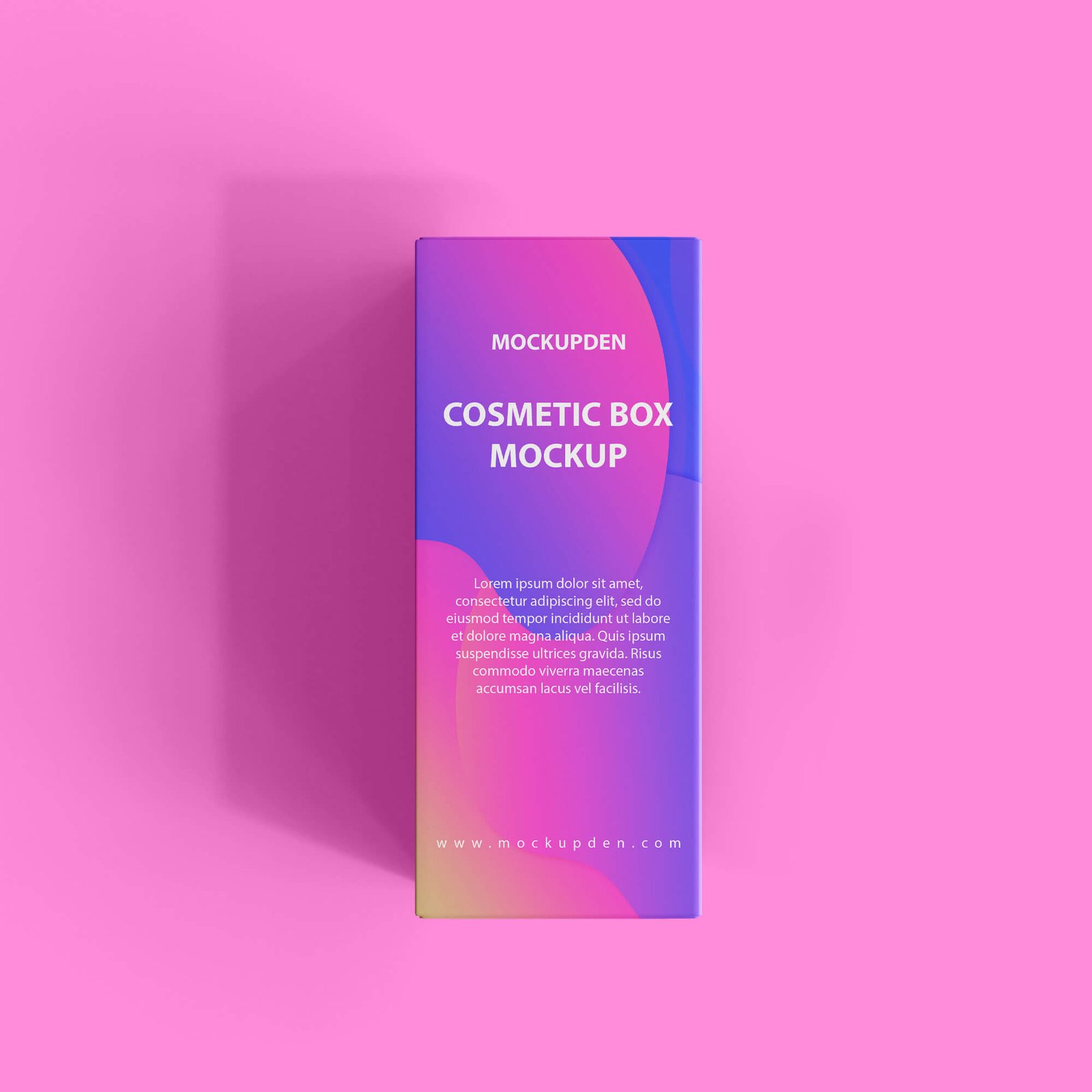Design Free Cosmetic Box Mockup PSD Template
