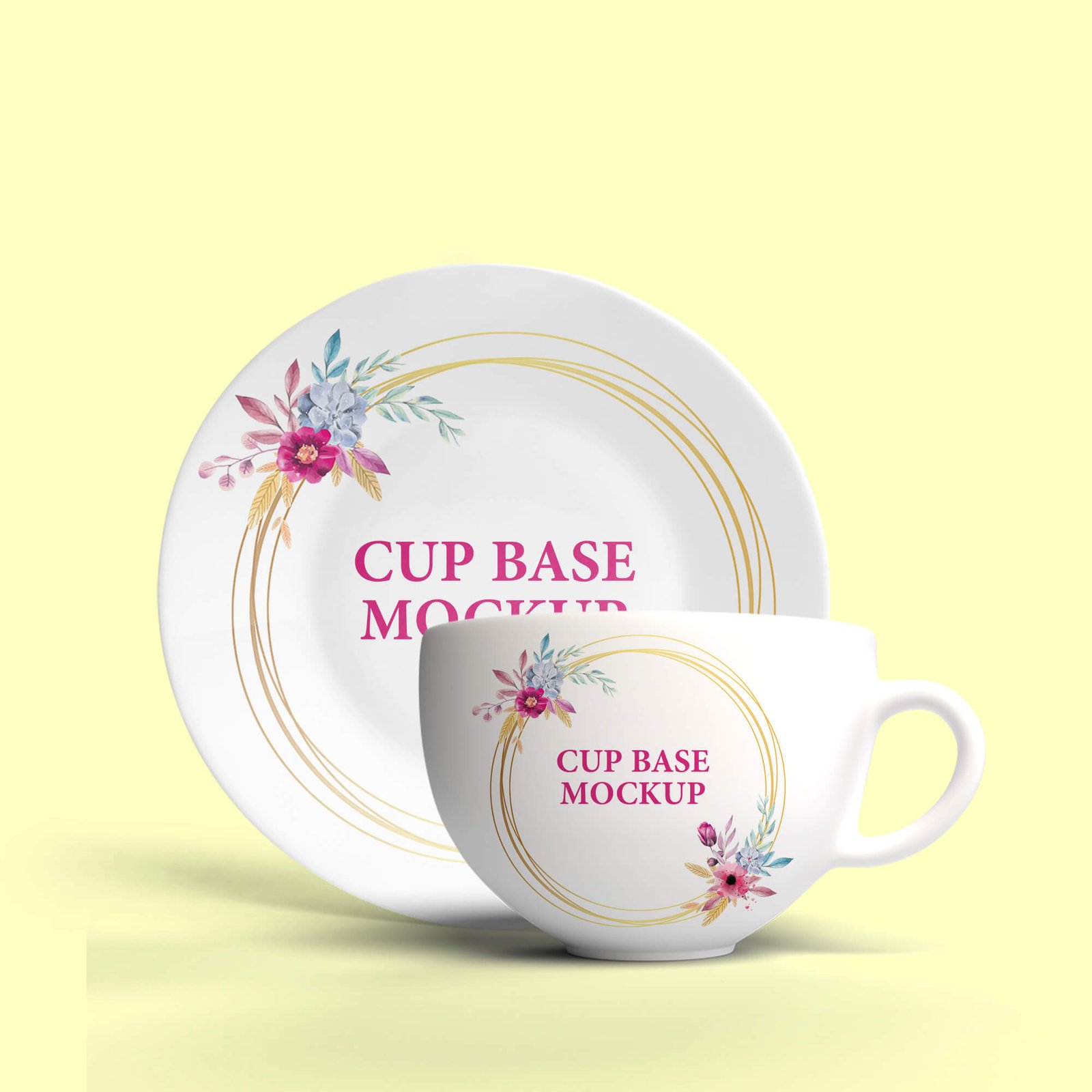Design Free Cup Base Mockup PSD Template