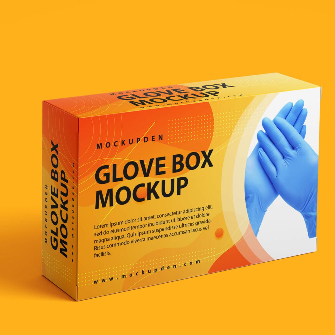 Free Glove Box Mockup PSD Template - Mockup Den