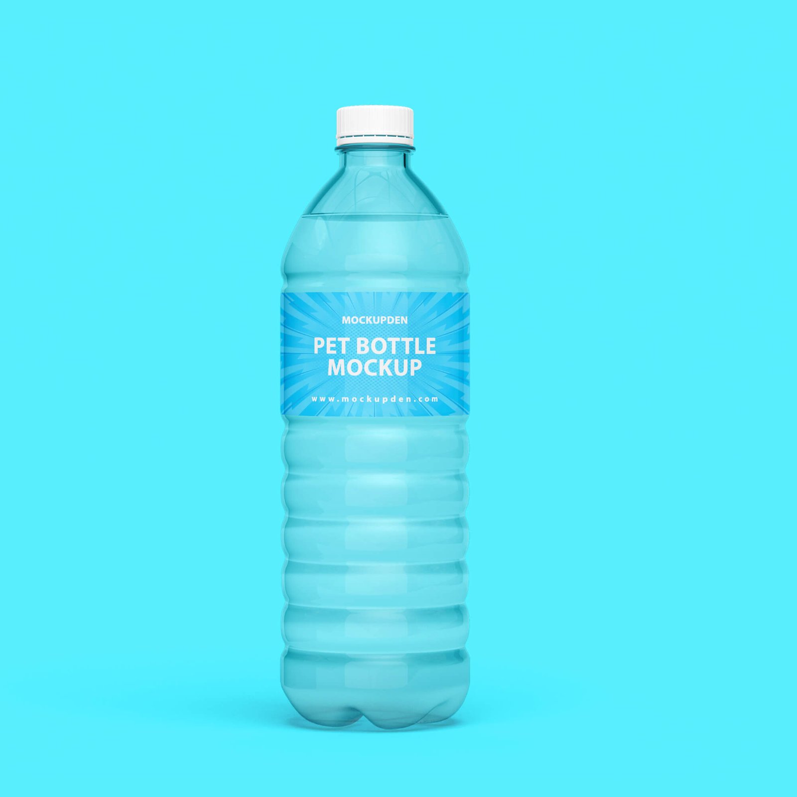 Design Free Pet Bottle Mockup PSD Template