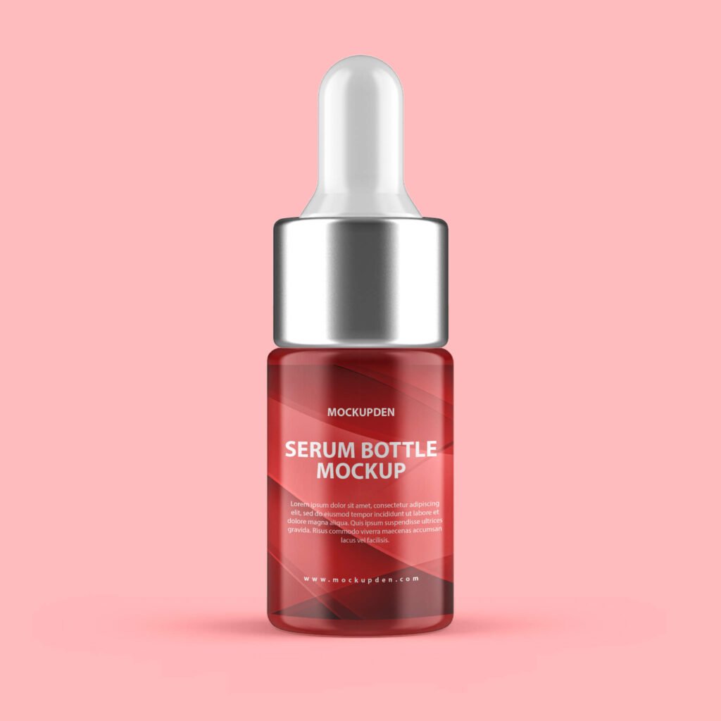 18+ Luxury Serum Bottle Mockup PSD Template Mockup Den