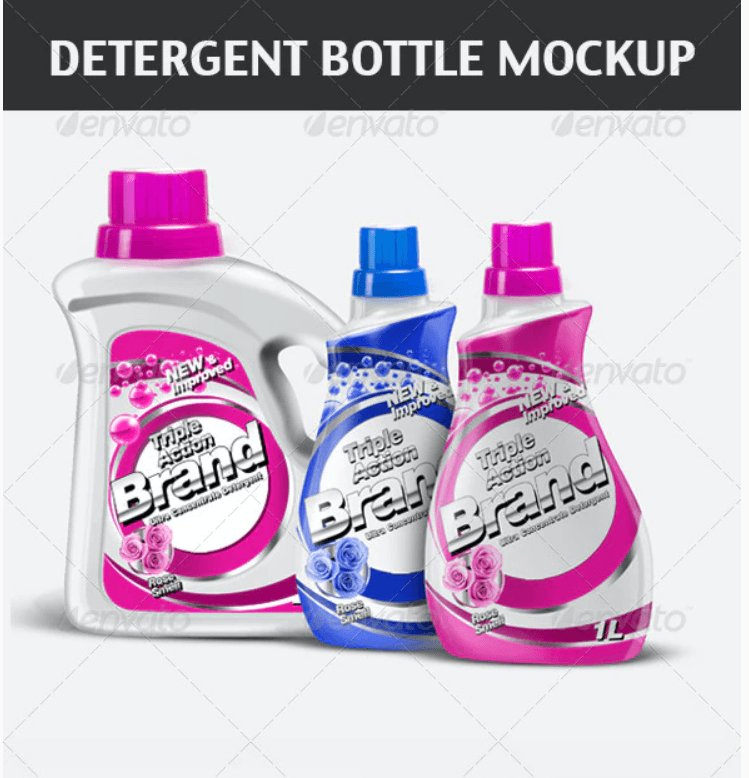 Detergent Bottles Mock-up