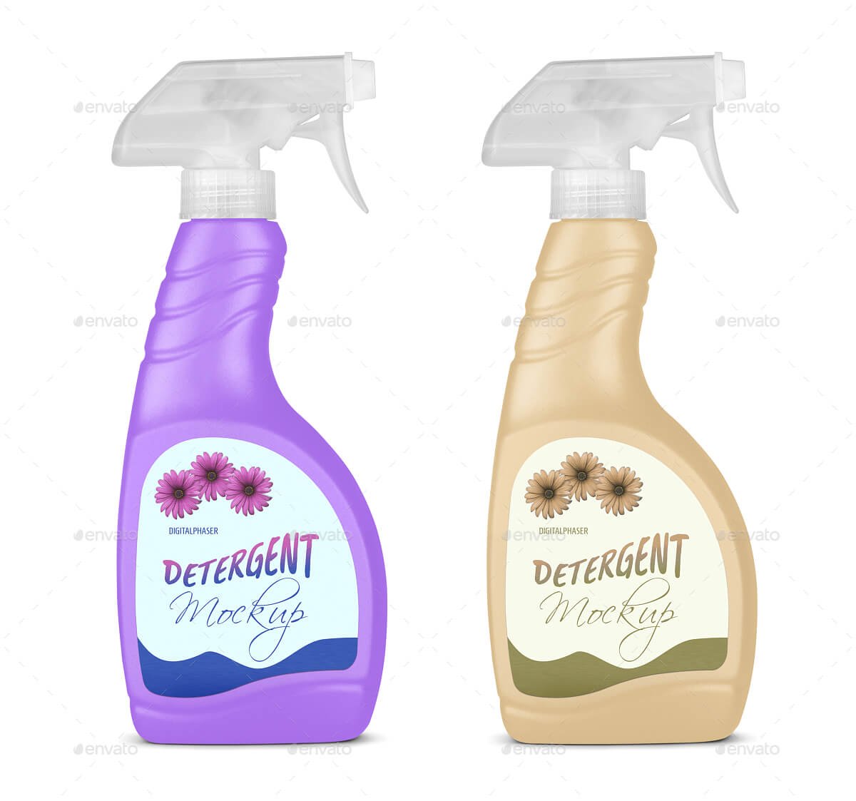 Detergent Spray Bottle Mockup