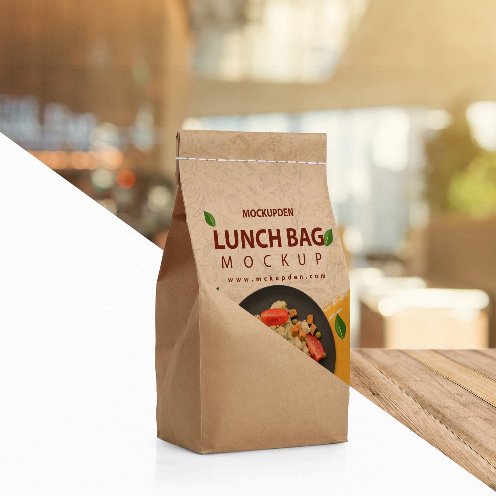 Download Free Lunch Bag Mockup PSD Template - Mockup Den