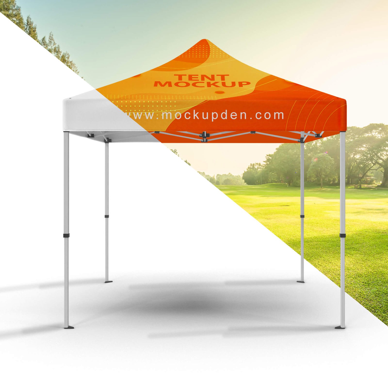 Editable Free Tent Mockup PSD Template