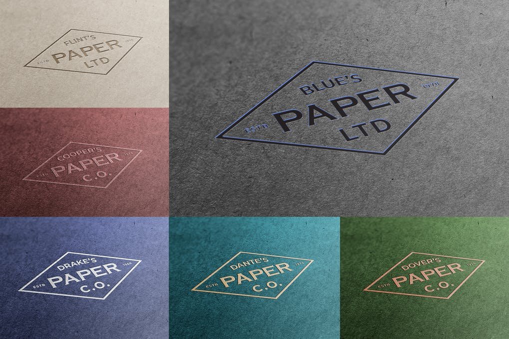 Exclusive Paper Logo Mockups