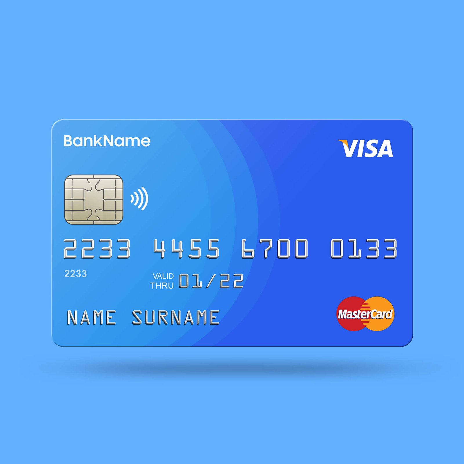ATM Card Free Mockup PSD Template