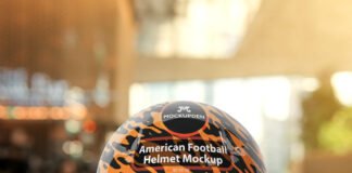 Free American Football Helmet Mockup PSD Template