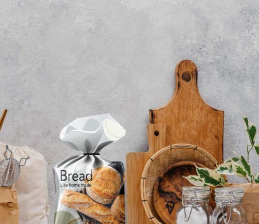 Free Bread Bag Mockup PSD Template