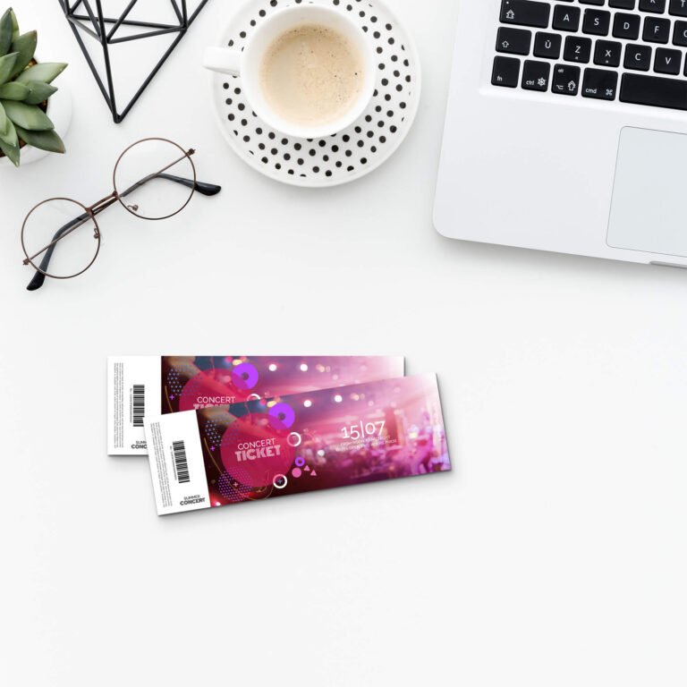 Free Concert Ticket Mockup PSD Template