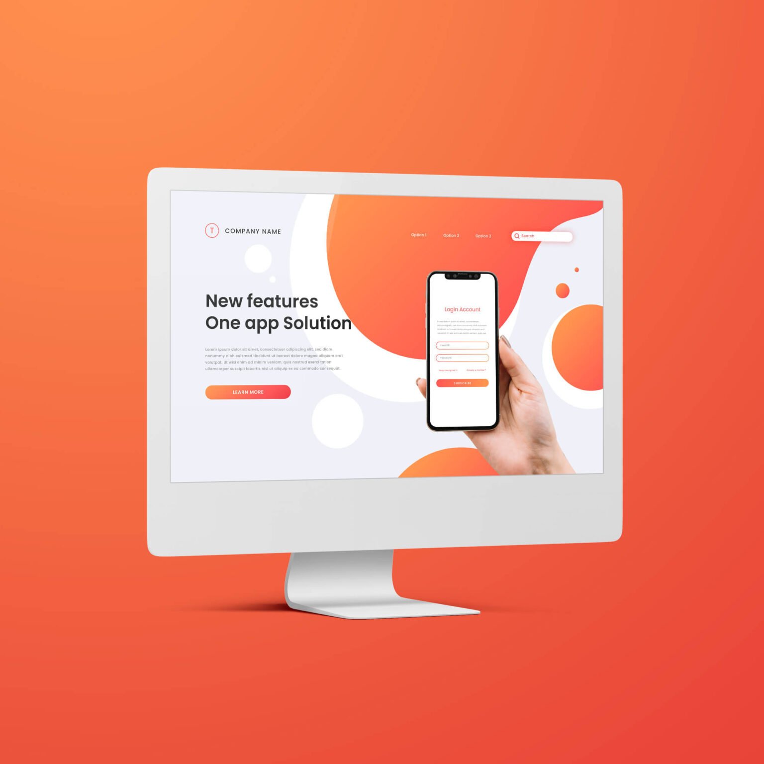 Free Desktop Screen Mockup PSD Template - Mockup Den