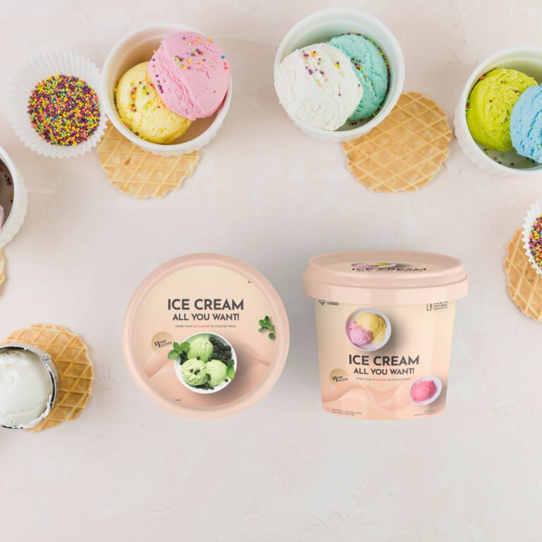 Free Ice Cream Cup Mockup PSD Template