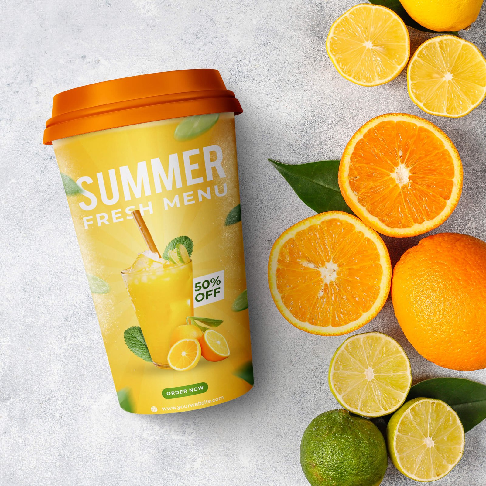 Free Juice Cup Mockup PSD Template - Mockup Den