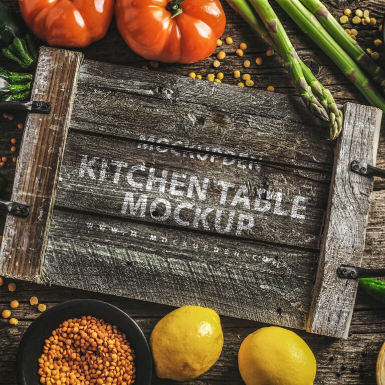 Free Kitchen Table Mockup PSD Template
