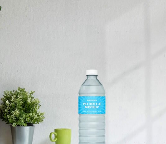 Free Pet Bottle Mockup PSD Template