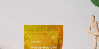 Free Pouch Packaging Mockup PSD Template