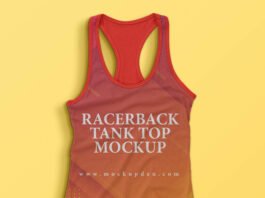 Free Racerback Tank Top Mockup PSD Template